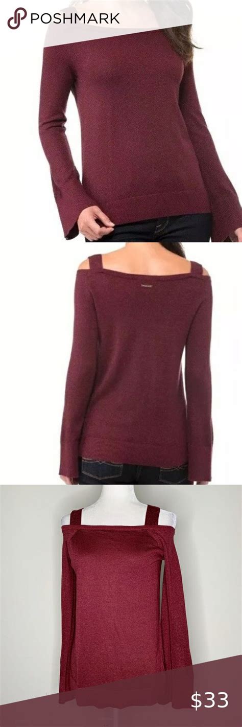 michael michael kors three quarter sleeve burgundy|MICHAEL Michael Kors Burgundy Products + FREE SHIPPING.